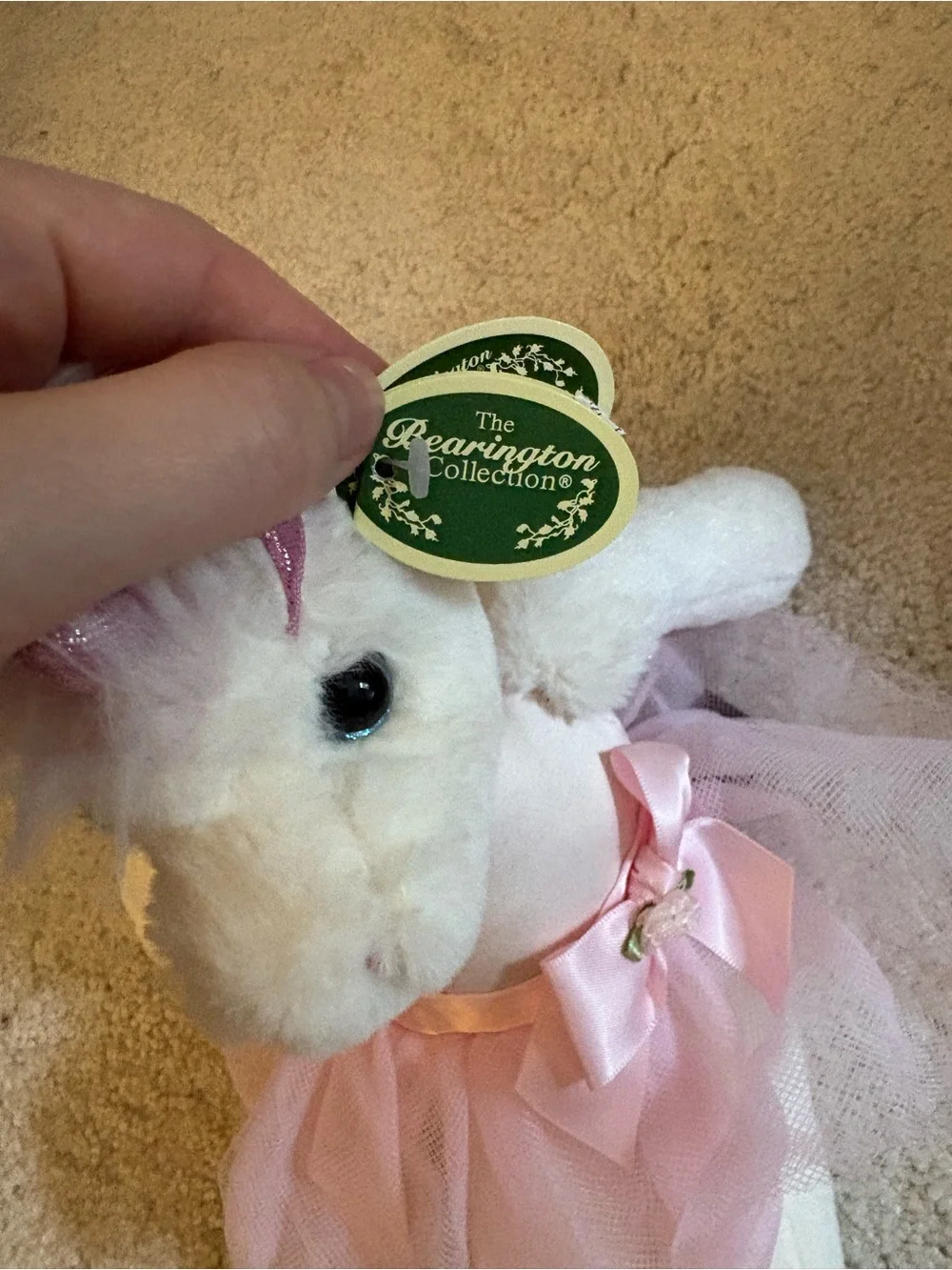 Plush White Unicorn Ballerina Stuffed Animal - Pink Tutu
